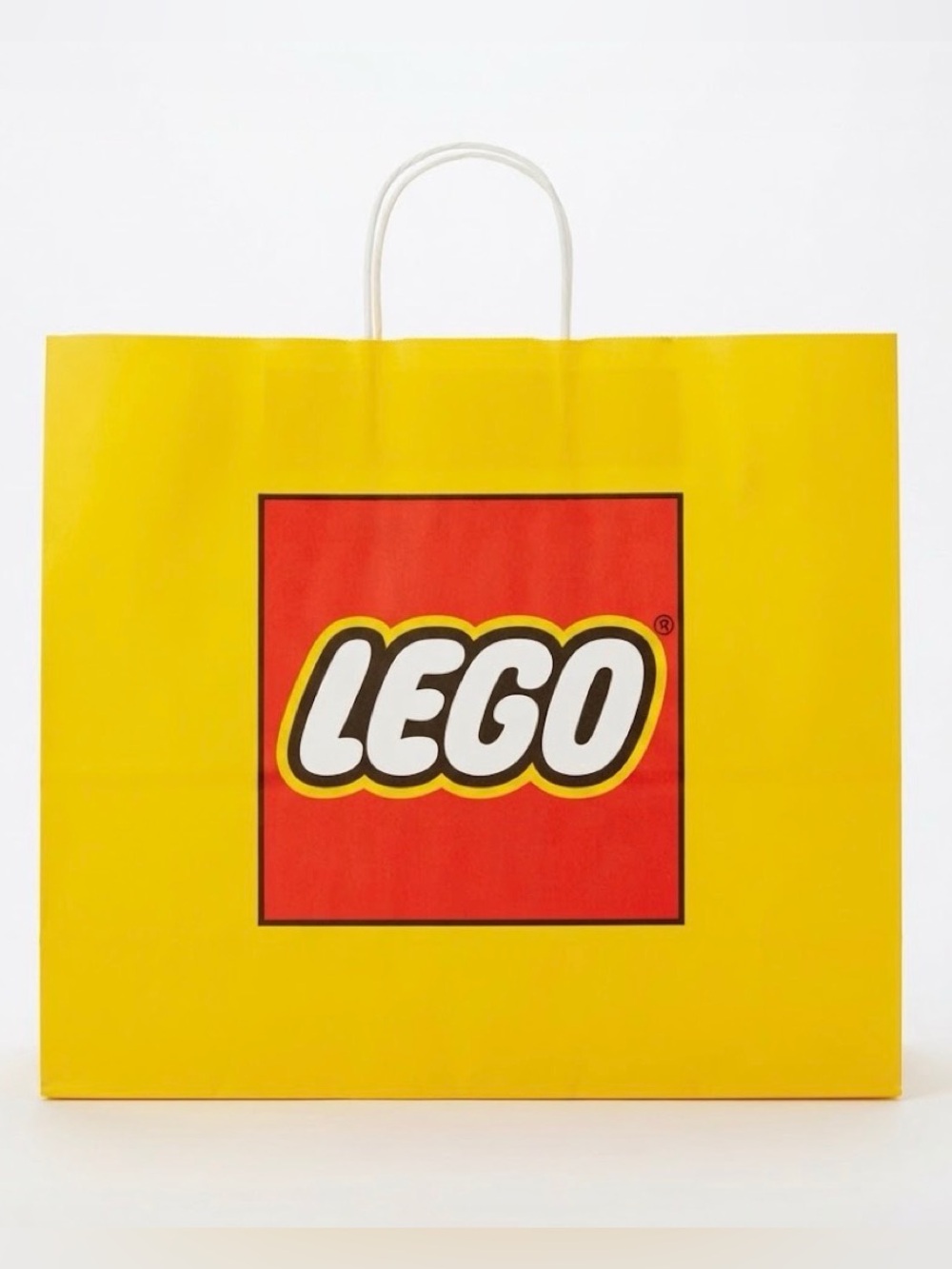 LEGO 😎 Store Retail Paper Shopping Bag Yellow